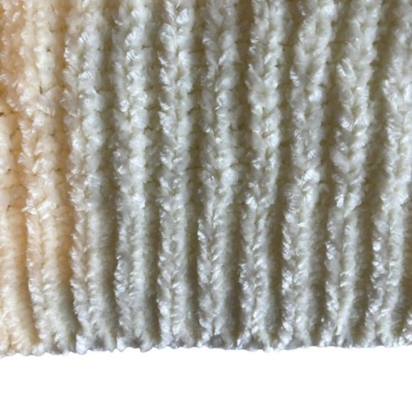 Talbots Chenille Sweater Womens Medium Off White Classic Chunky Preppy Knit NEW - Picture 8 of 9
